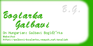 boglarka galbavi business card